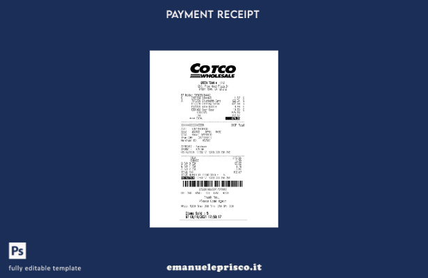 modello di ricevuta di pagamento Cotco Wholesale stile verificato
